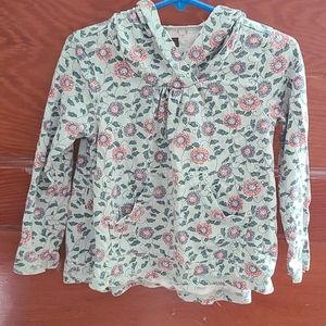 Tea Collection floral hoodie shirt with pocket